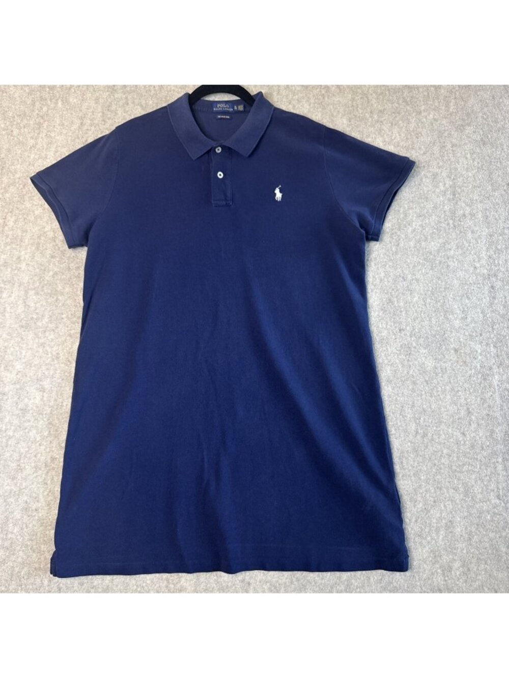 Polo Ralph Lauren Mesh Mini Pique Polo Shirt Dress Women's XL Navy